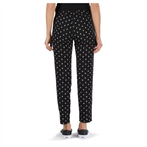 Women’s Vans Austin Ankle Pants Lightweight Black Diamond Juniors Sz Large Crop - Picture 3 of 13